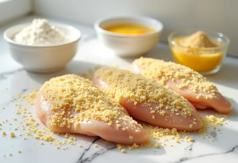 Illustration : Techniques efficaces pour une panure croustillante sans friture