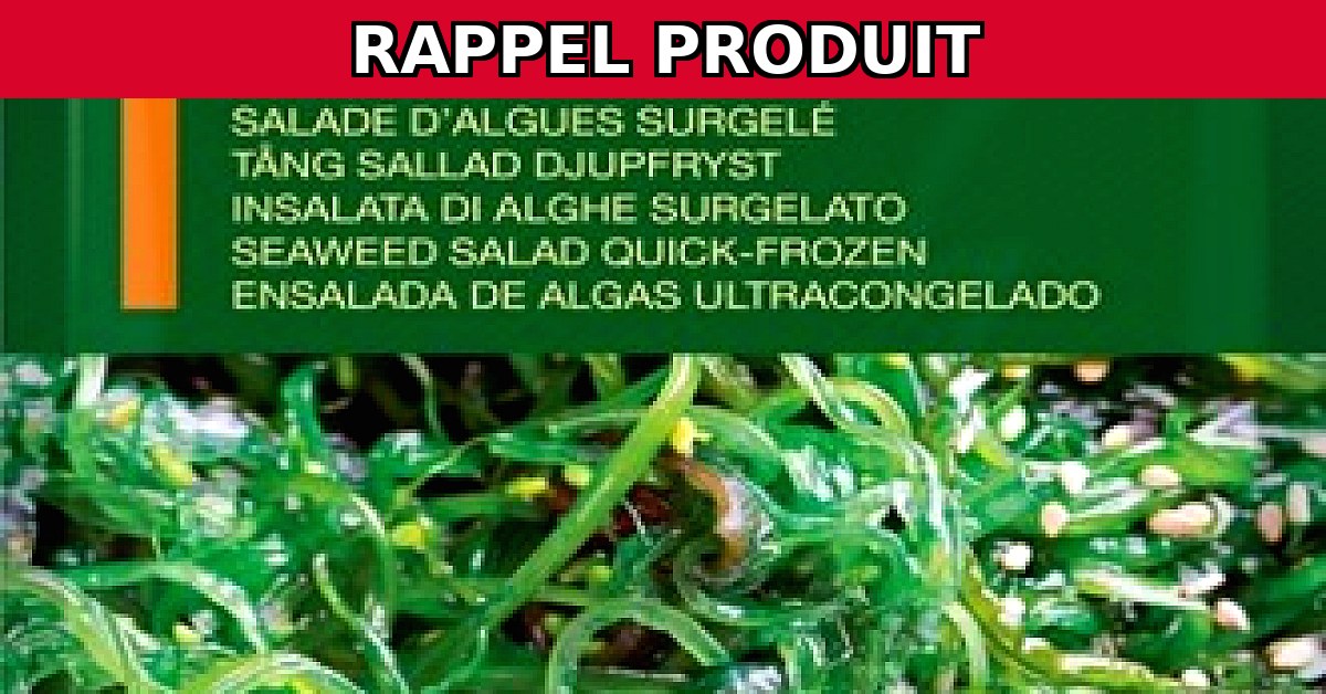 Alerte Sécurité : Rappel Urgent de la Salade d’Algues Congelée Choice pour Teneur Élevée en Iode
