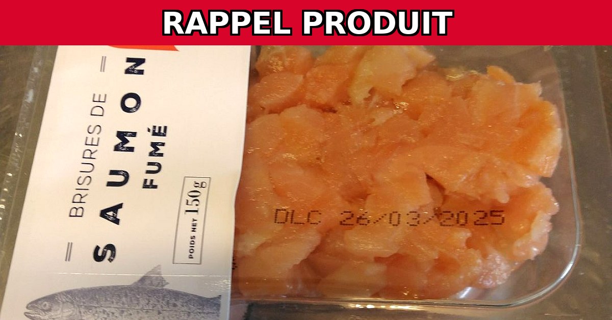Rappel urgent : Brisures de saumon fumé 150g contaminées par Listeria