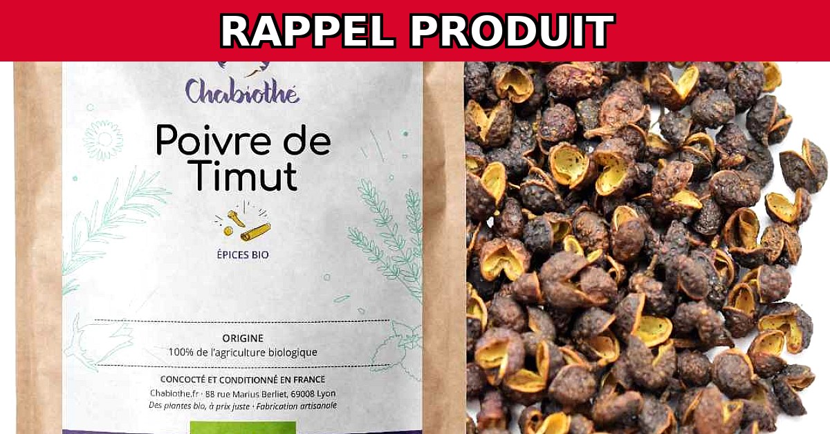 Alerte Rappel : Poivre de Timut Bio Contaminé !
