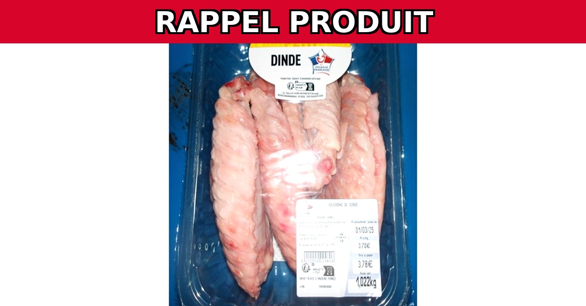 Alerte Rappel : Aileron de Dinde Sous ATM Contaminé par Listeria