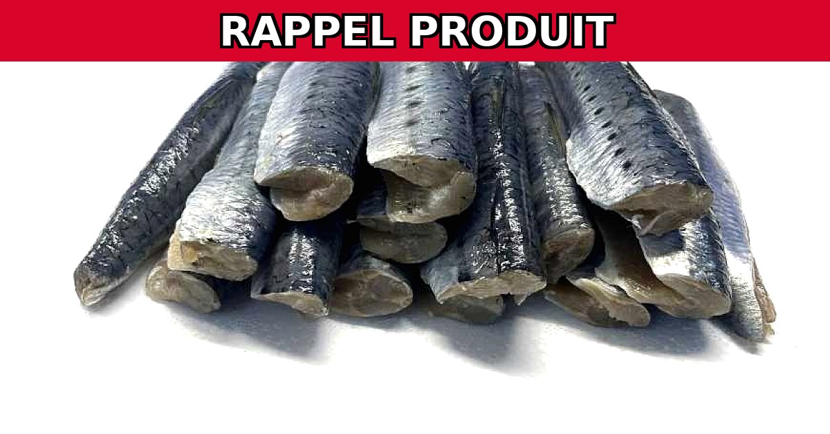 Rappel urgent : Filet de Sardine contaminé à l'Histamine