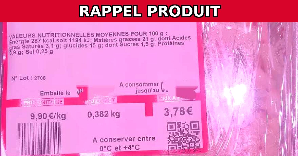 Rappel urgent : Salade de pâtes contaminée par Listeria