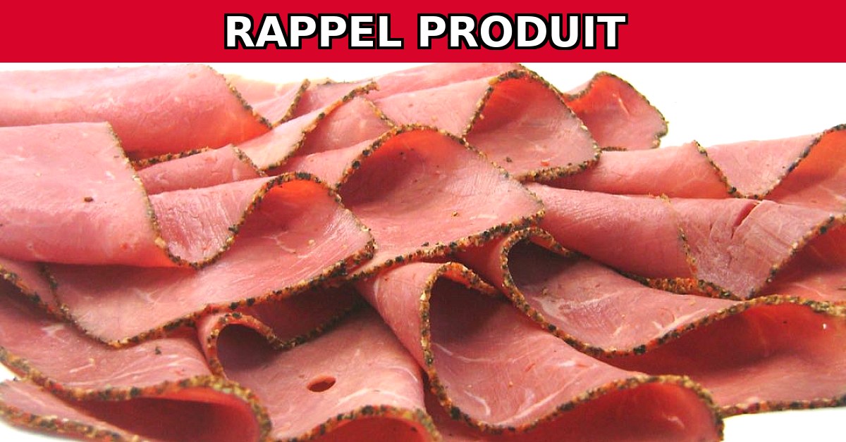 Alerte Rappel : Pastrami Américain Surgelé Tranché au Poivre Contaminé
