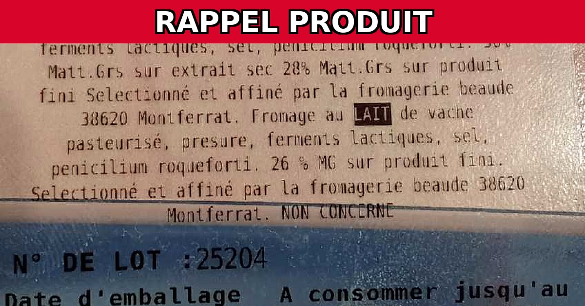 Rappel urgent : Bleu de Beaude crémeux contaminé par Listeria