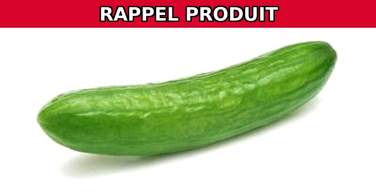 Rappel urgent : Concombres Les Paysans de Rougeline en raison de pesticides