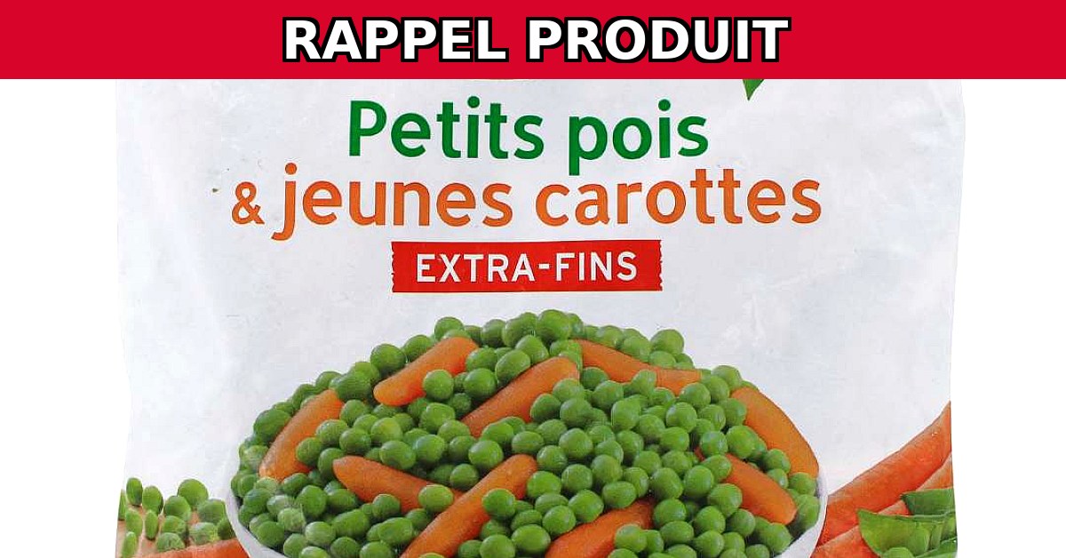 Alerte Rappel : Petits Pois & Jeunes Carottes Surgelés 1kg