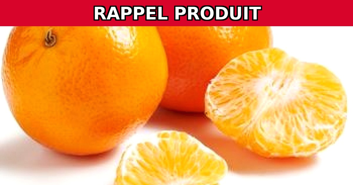 Rappel urgent : Mandarine Orri en raison de résidus phytosanitaires