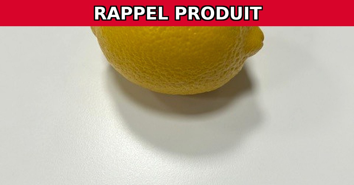 Alerte Rappel : Citron Jaune Contaminé aux Pesticides