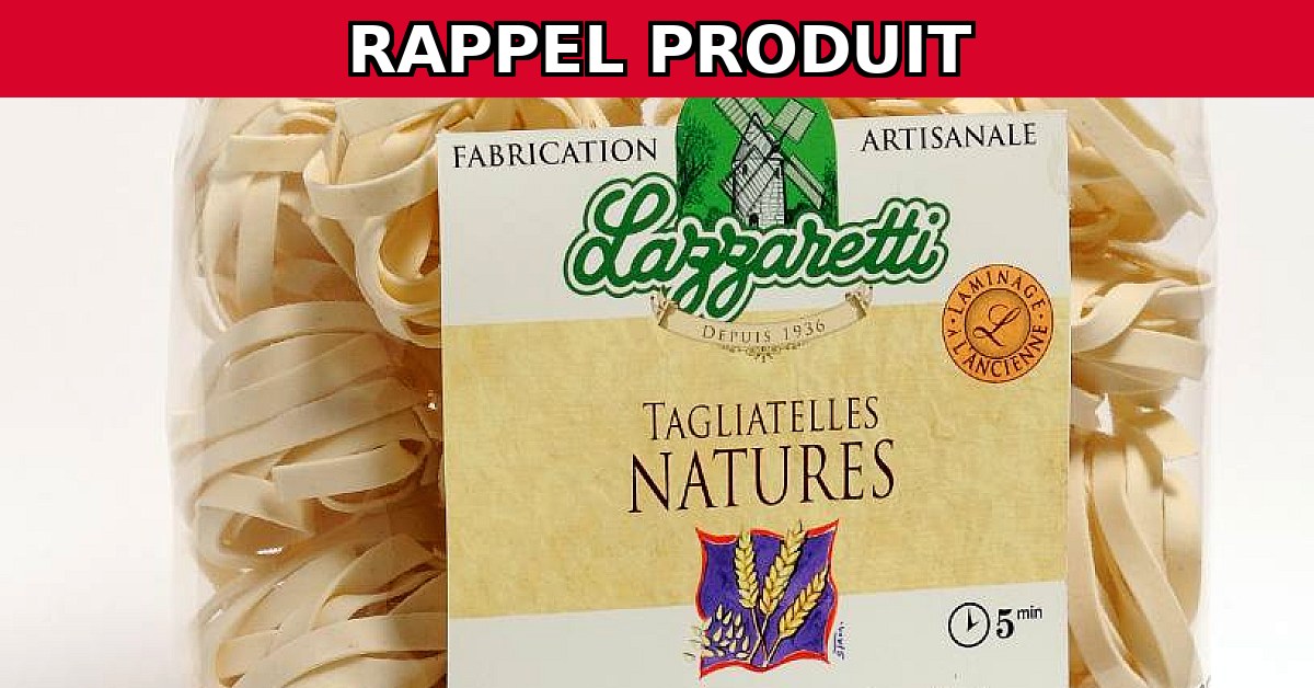 Rappel urgent : Tagliatelles Bio contaminées par des mollusques