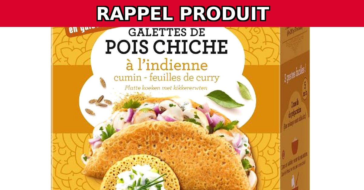 Rappel urgent : Galettes de pois chiche à l'indienne de Beendi