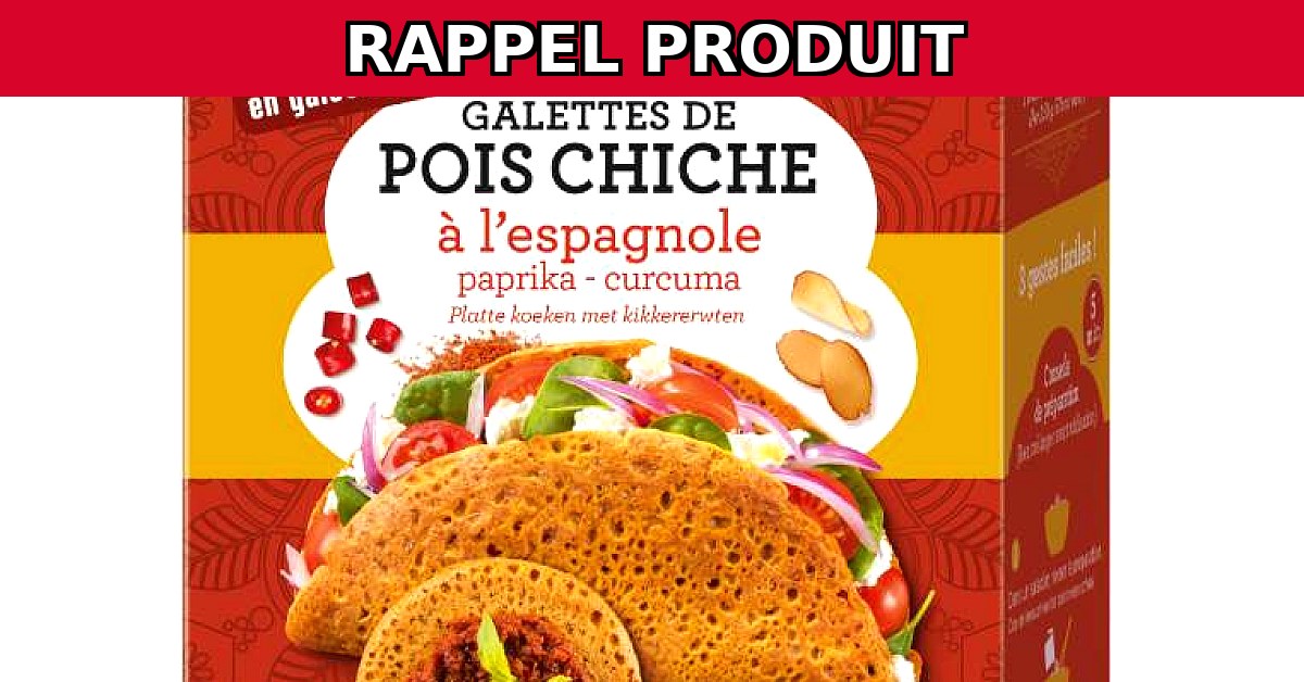 Rappel urgent : Galettes de pois chiche à l'espagnole de Beendi