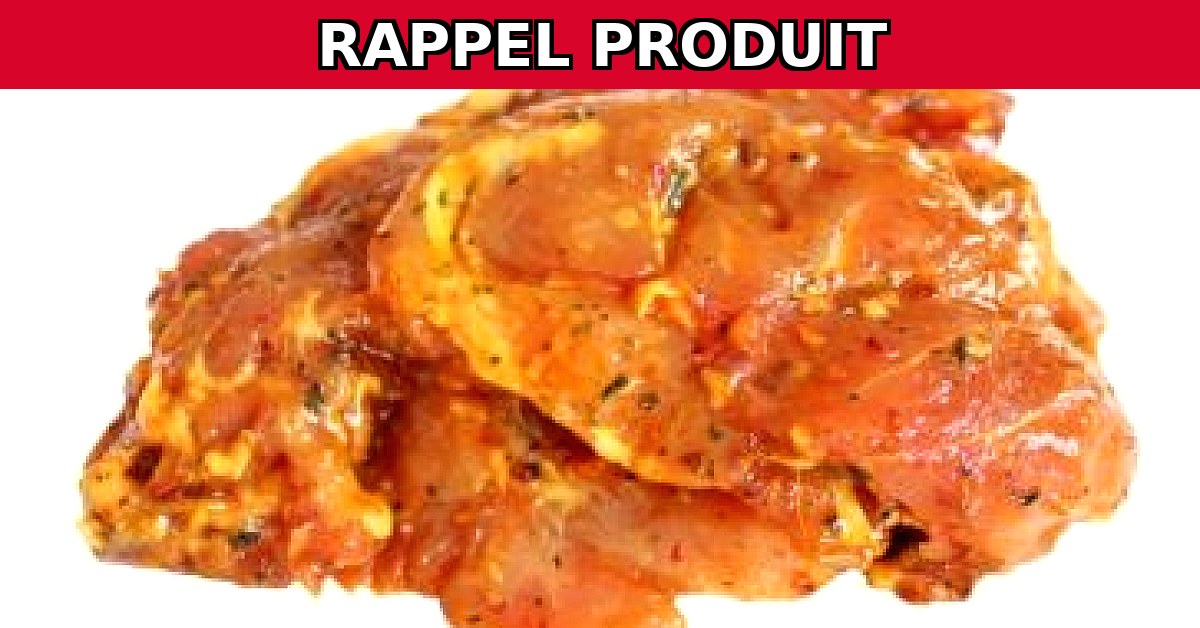 Rappel Urgent : Araignée de Porc Marinée Thym Romarin Cru Contaminée