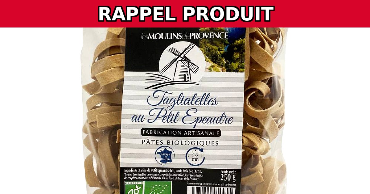 Rappel Urgent : Tagliatelles Bio Contaminées par des Mollusques