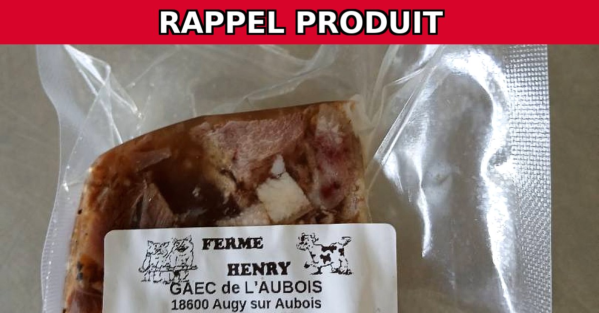 Rappel urgent : Pâté de tête Ferme HENRY contaminé par la listéria