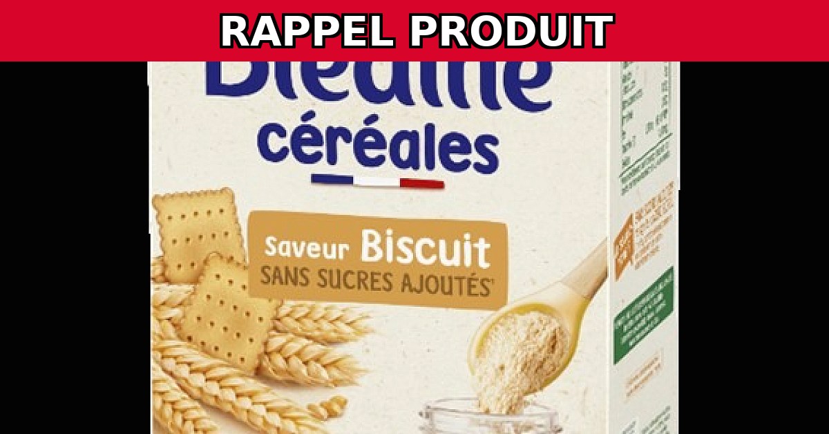 Rappel urgent : BLEDINE Céréales saveur Biscuit en raison de risques d'Aflatoxines