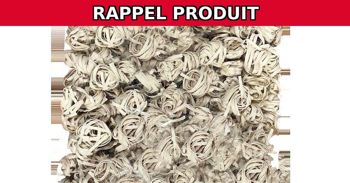 Alerte Rappel : Tagliatelle Nature 3kg Bio Contaminées