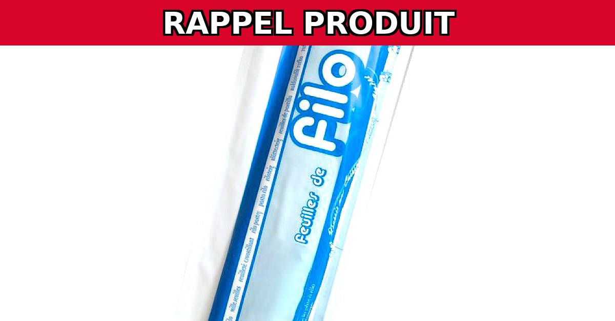 Alerte Rappel : Feuille de Filo 500G en raison d'un risque d'intoxication alimentaire