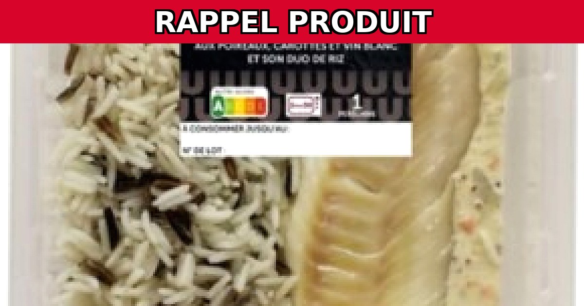 Rappel urgent : Dos de cabillaud sauce aux légumes U contaminé !