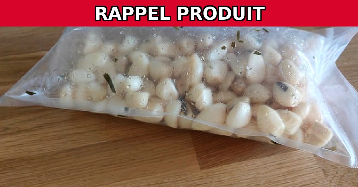 Rappel urgent : Ail confit Letapenadier sous vide en raison de risques de botulisme