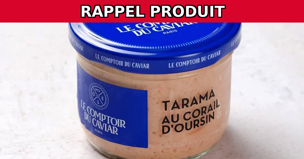 Rappel Urgent : Tarama au Corail d'Oursin Contaminé !