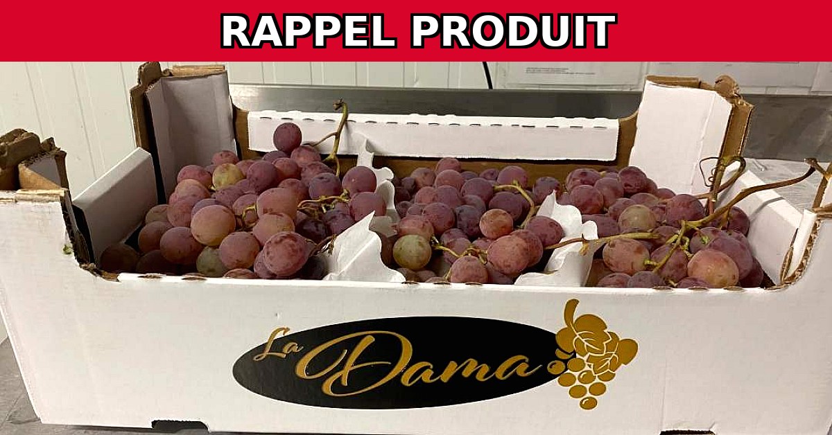 Rappel urgent : Raisins de table Red Globe contaminés !