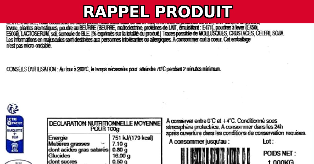 Alerte Rappel : Panaché de Filets de Poisson Enrobés Contaminés