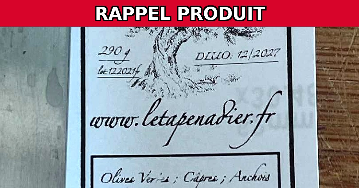 Rappel urgent : Risque de botulisme dans des préparations salées à tartiner