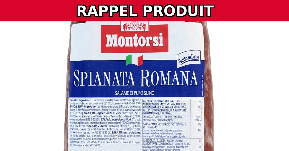 Alerte Rappel : SPIANATA ROMANA Contaminée par Listeria !