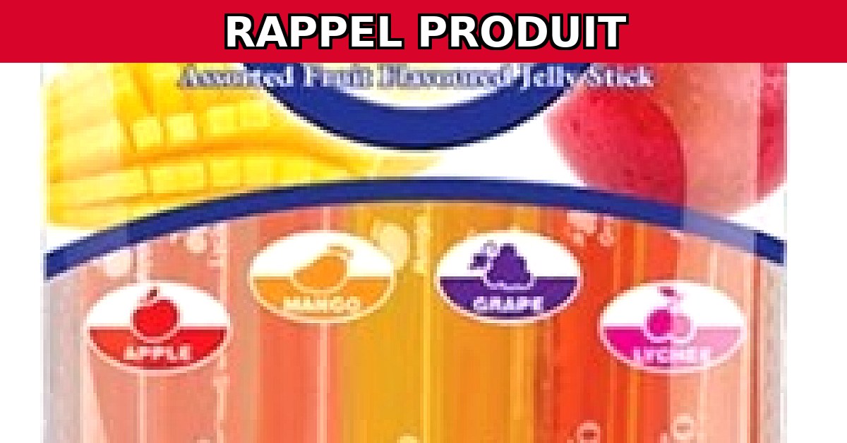 Rappel urgent : Jelly Stick Mix Fruits 240g de la marque COZZO