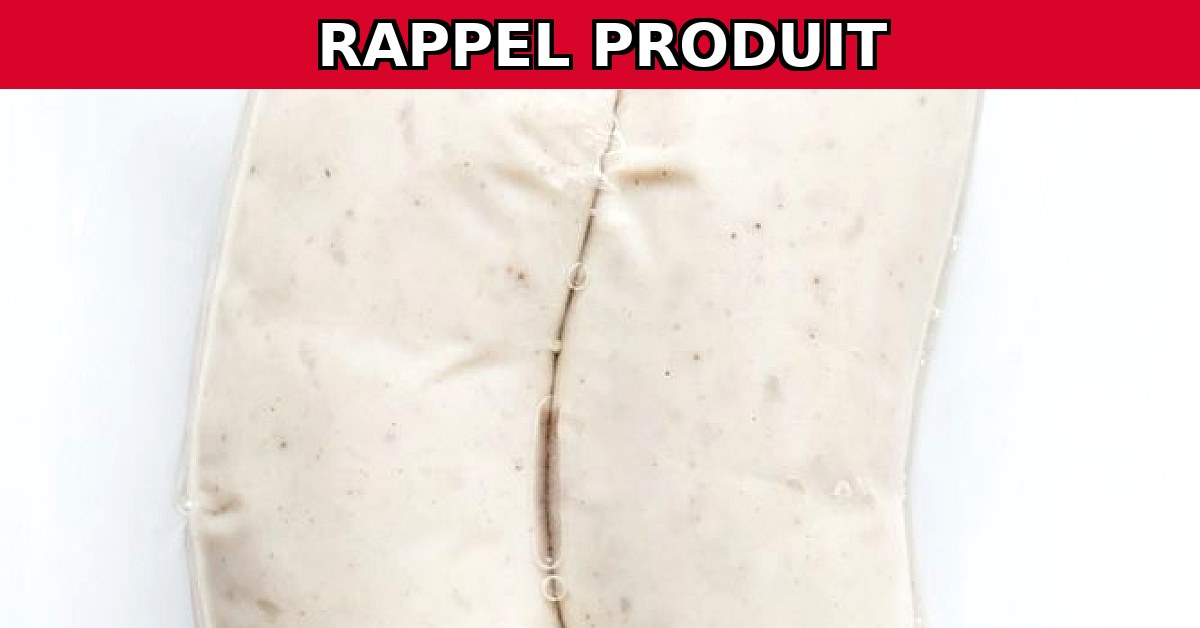 Rappel urgent : Boudins blancs nature contaminés !