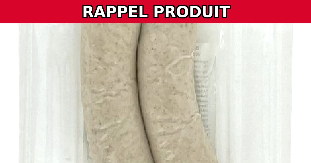 Rappel Urgent : Boudin Blanc de Volaille Bio Contaminé !