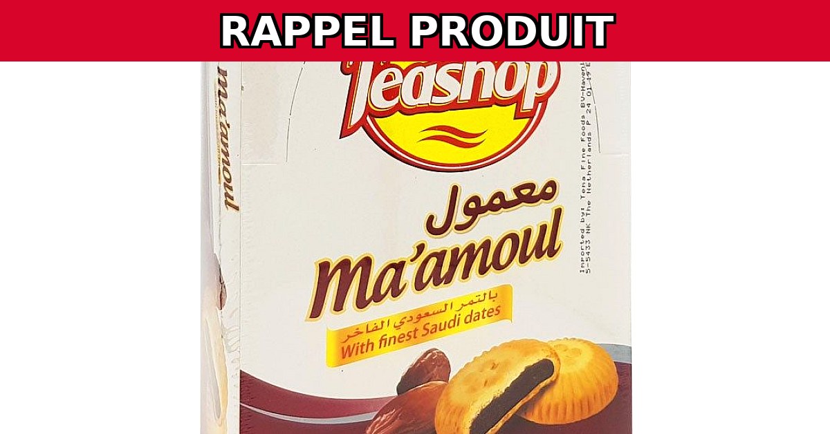 Rappel urgent : Gâteau maamoul aux dattes contaminé !