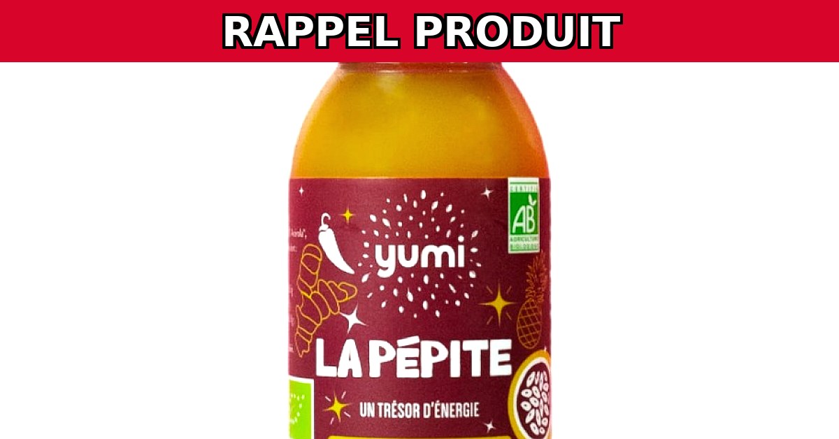 Rappel urgent : La Pépite (60ml BIO) de Yumi en raison de risques de fermentation