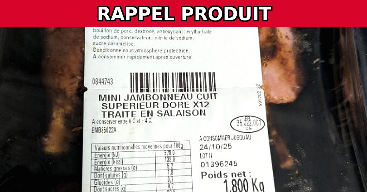 Alerte Rappel : Mini Jambonneaux Sans Os Contaminés !