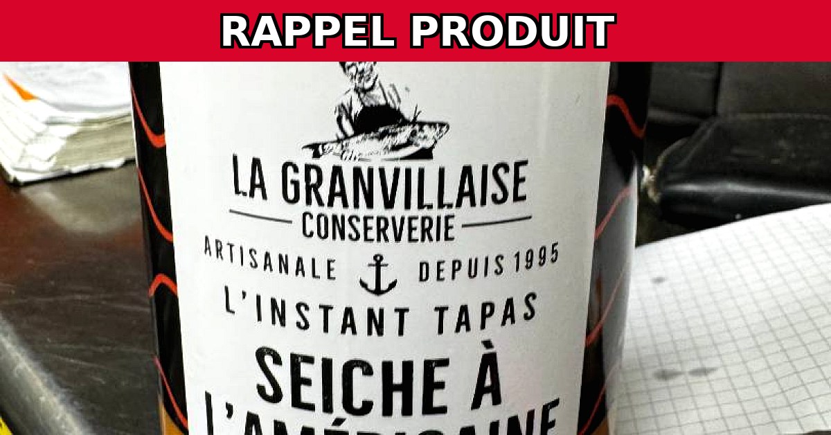 Alerte Rappel : Seiche à l'Américaine de la Conserverie La Granvillaise