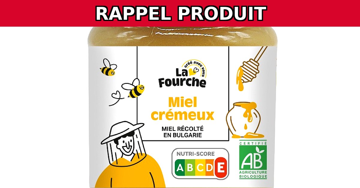 Rappel Urgent : Miel Crémeux Origine Bulgarie Bio de LA FOURCHE
