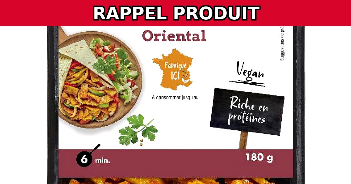 Alerte Rappel : Emincés Seitan Oriental de Tossolia