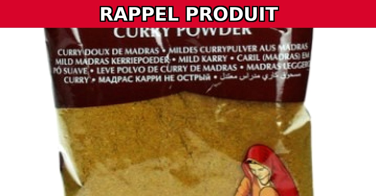 Alerte Rappel : Curry de Madras (Légère) Contaminé !