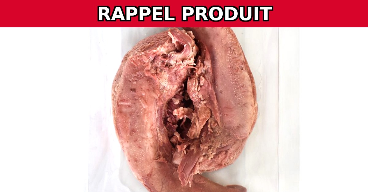 Rappel urgent : Langues de porc cuites contaminées par Listeria