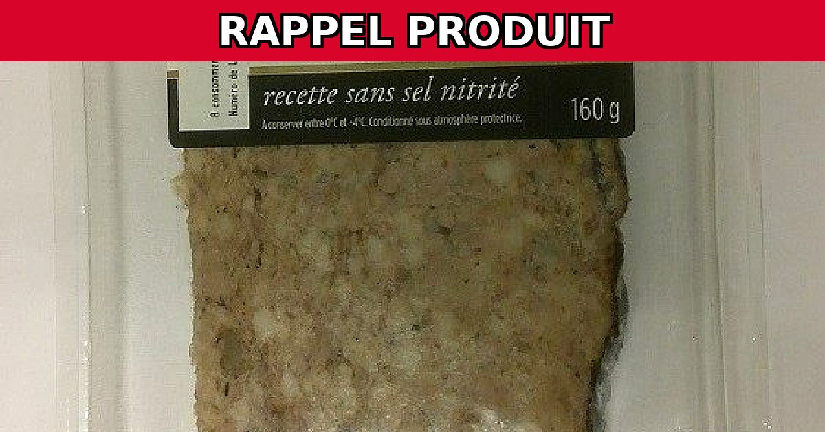 Rappel urgent : Pâté de Campagne Label Rouge à l'Ail contaminé