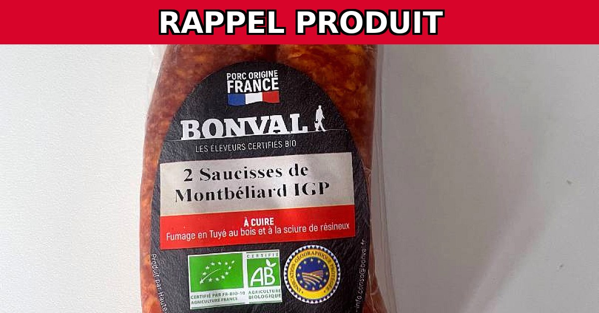 Alerte Rappel : Saucisses de Montbéliard Bio Contaminées !