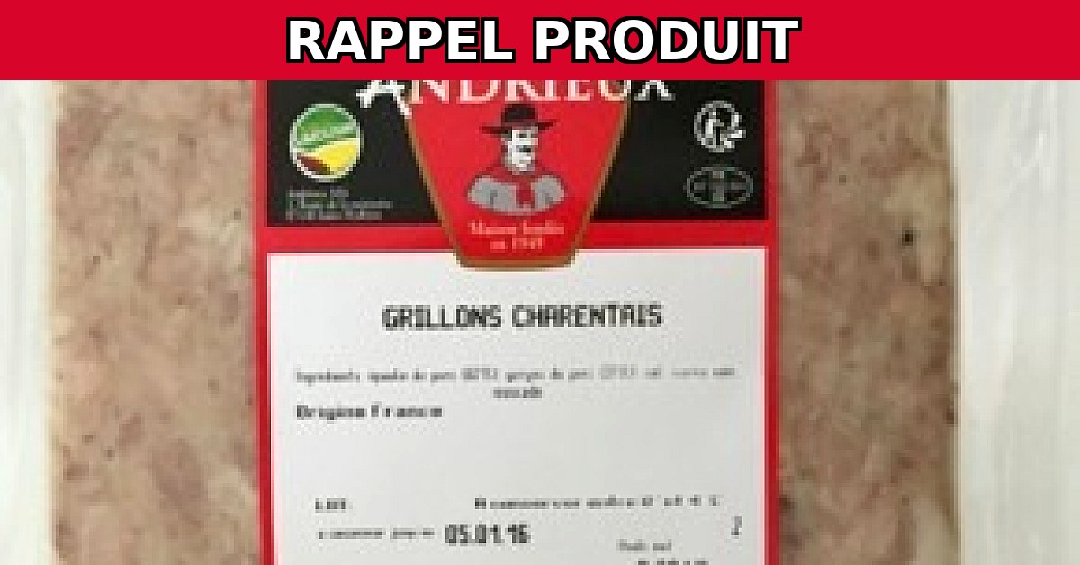 Rappel urgent : Grillon Charentais 400G contaminé par la listéria