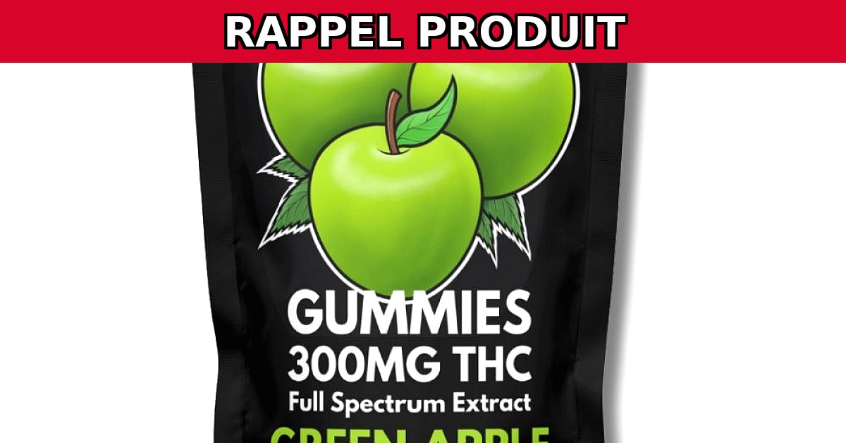 Rappel urgent : Gummies Delta-9 10mg Green Apple dangereux pour la santé !
