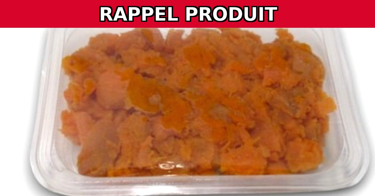 Rappel urgent : Ecrasé de patates douces 400g contaminé par Listeria