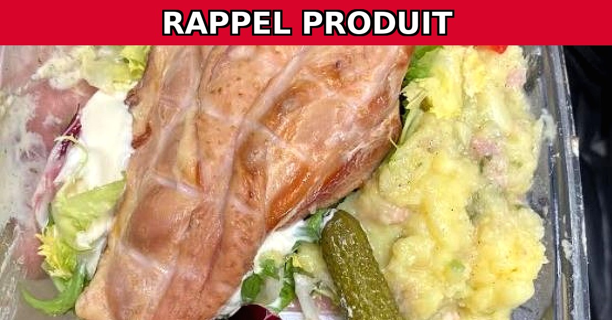 Rappel urgent : Assiette POULET fumé - Salade Pommes de Terre