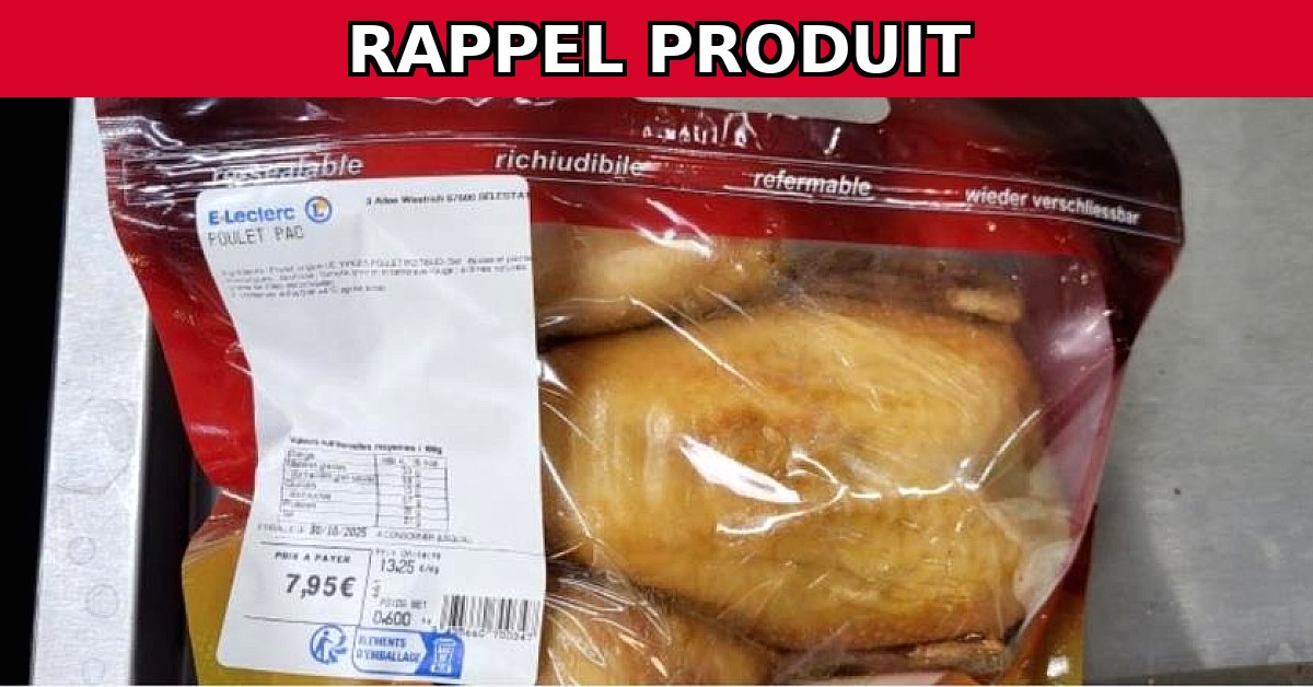 Alerte Rappel : Poulet PAC Contaminé par Listeria