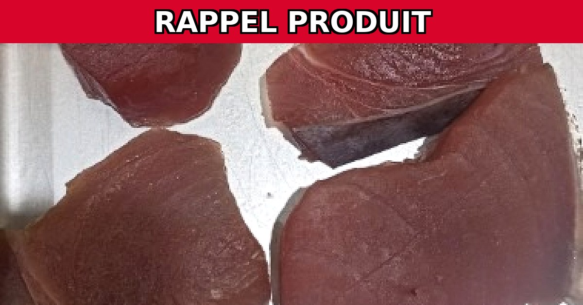 Alerte Rappel : Longe de Thon Albacore Contaminée à l'Histamine