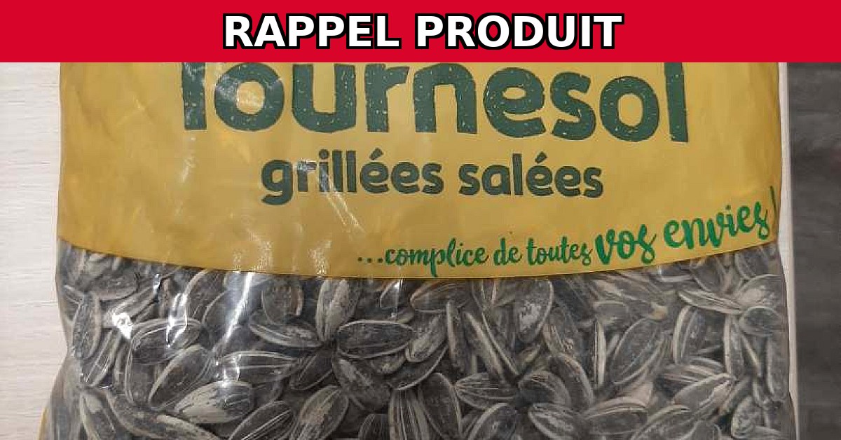 Rappel urgent : Graines de tournesol grillées salées en raison de toxines