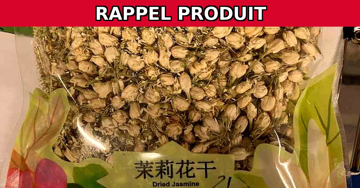 Alerte : Rappel urgent de Jasmin Séché de Natures Best Harvest